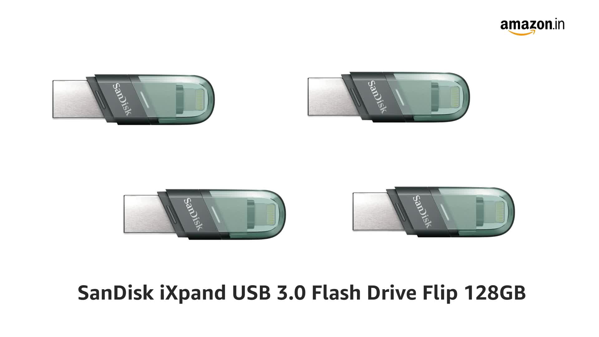 SanDisk iXpand USB 3.0 Flash Drive Flip 128GB for iOS and SanDisk iXpand USB 3.0 Flash Drive Flip 128GB for iOS and