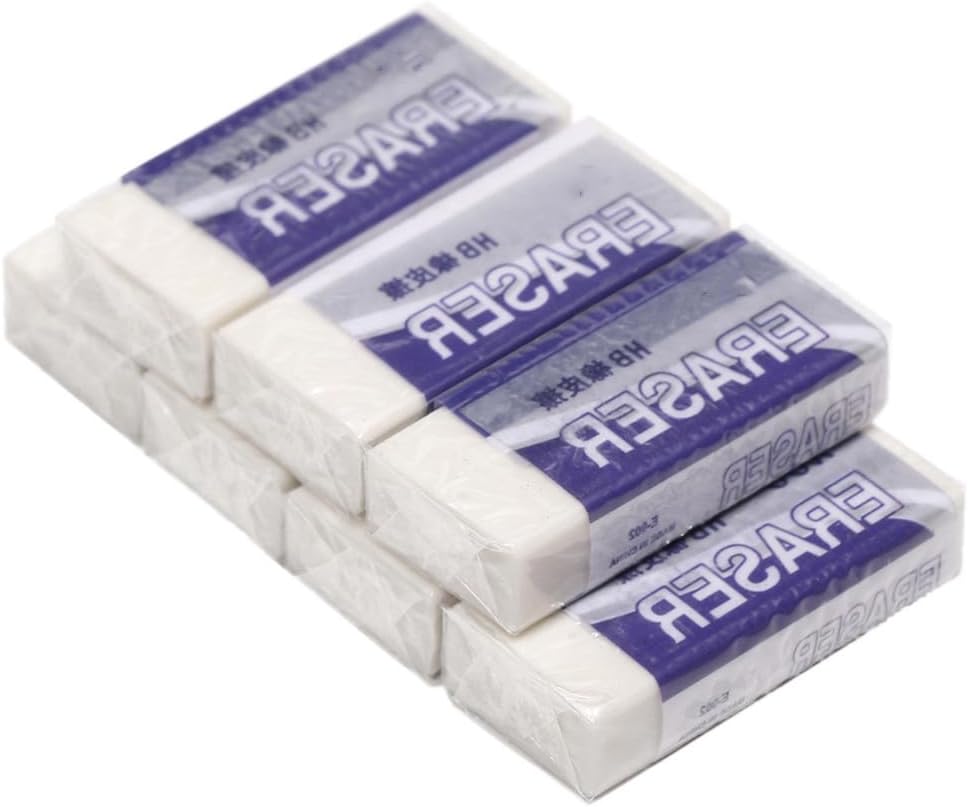 20pcs 2b Student Drawing Eraser, Rubber, Clean Wipe for School Exams
