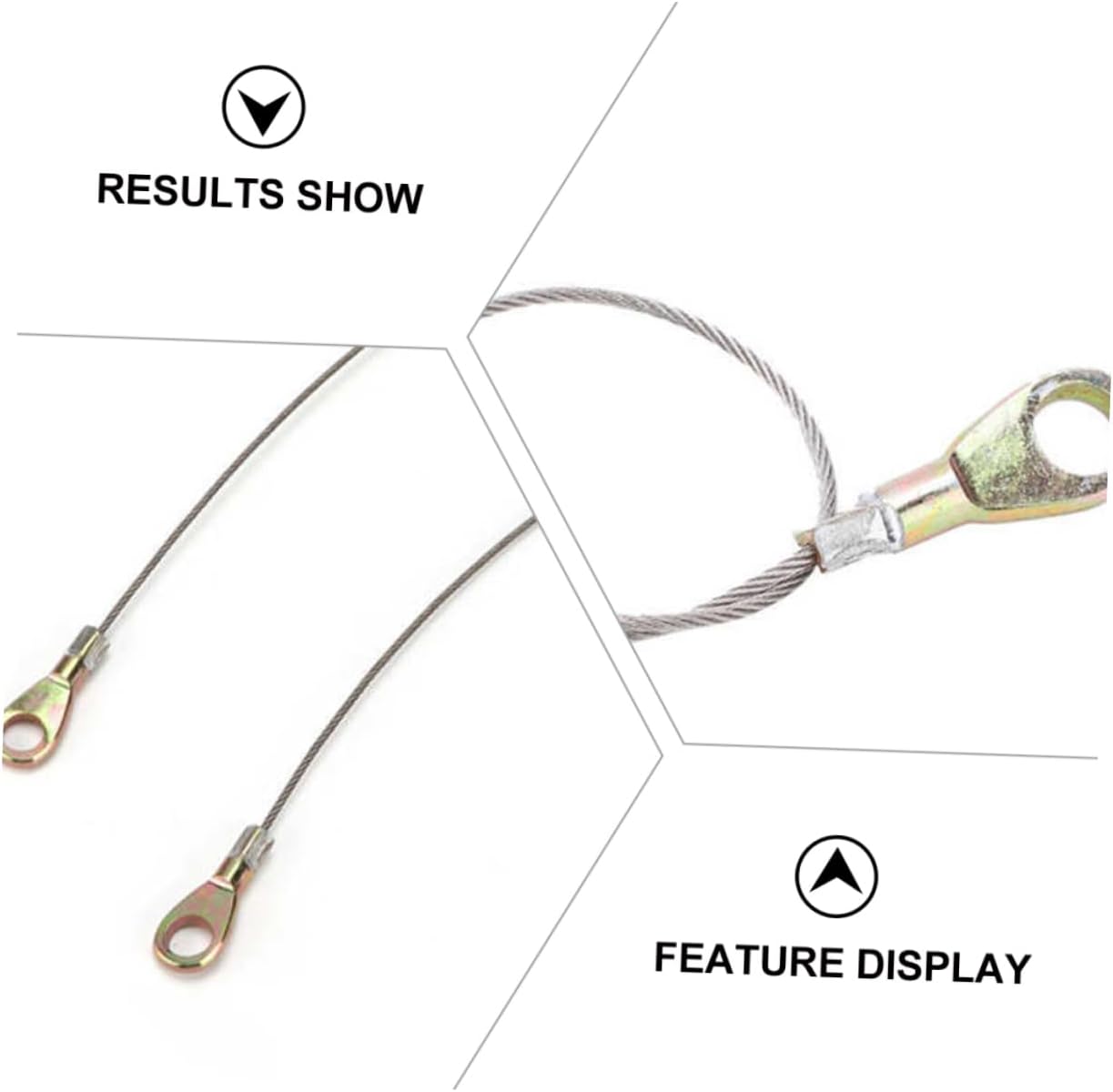 Mikinona Gate Support Cable Replacement for 2pcs Tailgate Cable Hook Easy Install Reliable