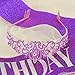 Coopyin Purple Birthday Sash and Crown for Women Girls Birthday Girls Sash Costume Tiara Headband Queen Princess Crown Sparkly Purple Hair Accessories Decorations Set Party Favors