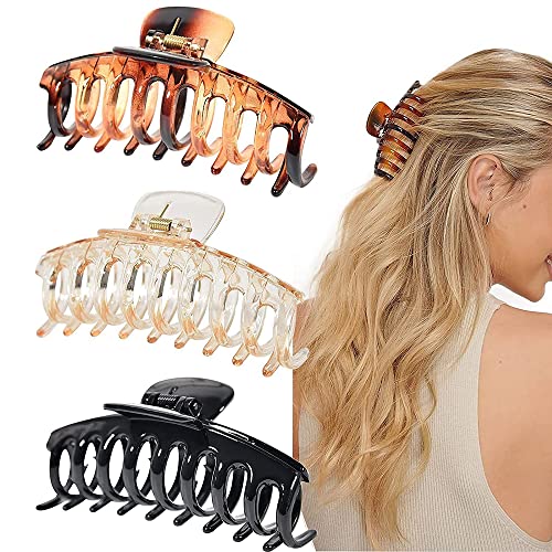 Ceetug Hair Claw Clips 8 Pcs Large 4.3 Inch Non Slip Claw Clips For Long Thick Hair #TOP2