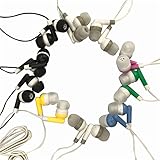 Bulk Earbuds Headphones Earphones for Kids Individually Bagged 50 Pack 6 Assorted Colors for Students,Schools, Library,Museums,Hospitals,Hotels