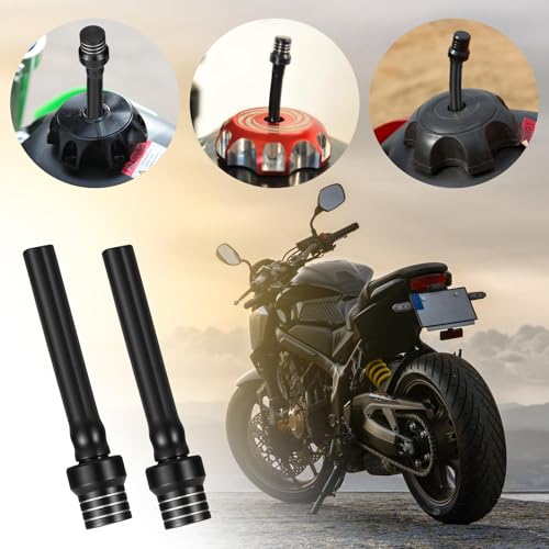 Image of Breather Hose Gas Fuel Tank Vent Cap, Motorcycle Gas Cap Vent Tube Hose, Aluminum Universal Breathing Valve Accessories Fits All Off-Road Motorcycles Atvs, Fits Pit Dirt Bike Motorcycle (2Black)