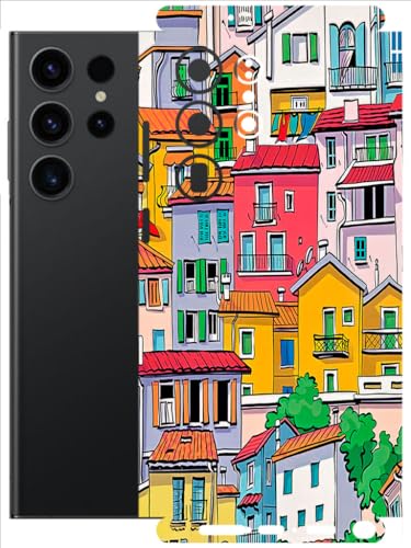 Image of AtOdds - Full Body Back Screen Guard Protector Film - Lamination Wrap Skin Sticker Compatible with Samsung Galaxy S23 Ultra (5G) | Scratchproof Matte Finish (Concrete Jungle)