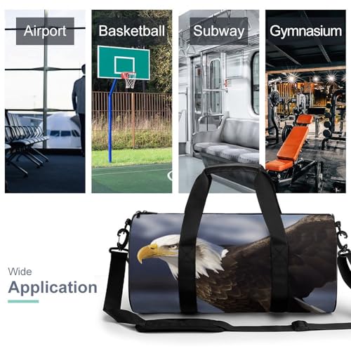 Animals Bald Eagle Gym Bag for Men Women Water Resistant Duffle Bag Travel Lightweight Bag for Travel Sports3