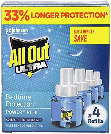 All Out Ultra Mosquitoes Liquid Refill - 45ml (4 Refills pack)