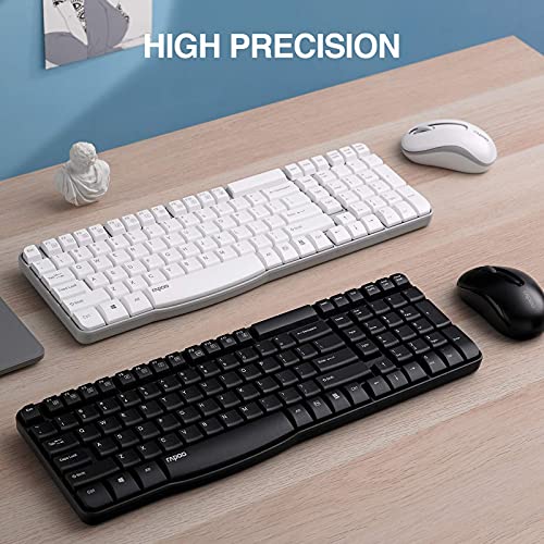 Image of Rapoo X1800S Wireless Optical Keyboard & Mouse Combo 2.4GHz 1000 DPI 10M Transmision Fn Keys-Black