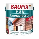 BAUFIX PUR Langzeitlasur, Holzlasur, Innen & Außen, Palisander, 2,5 L