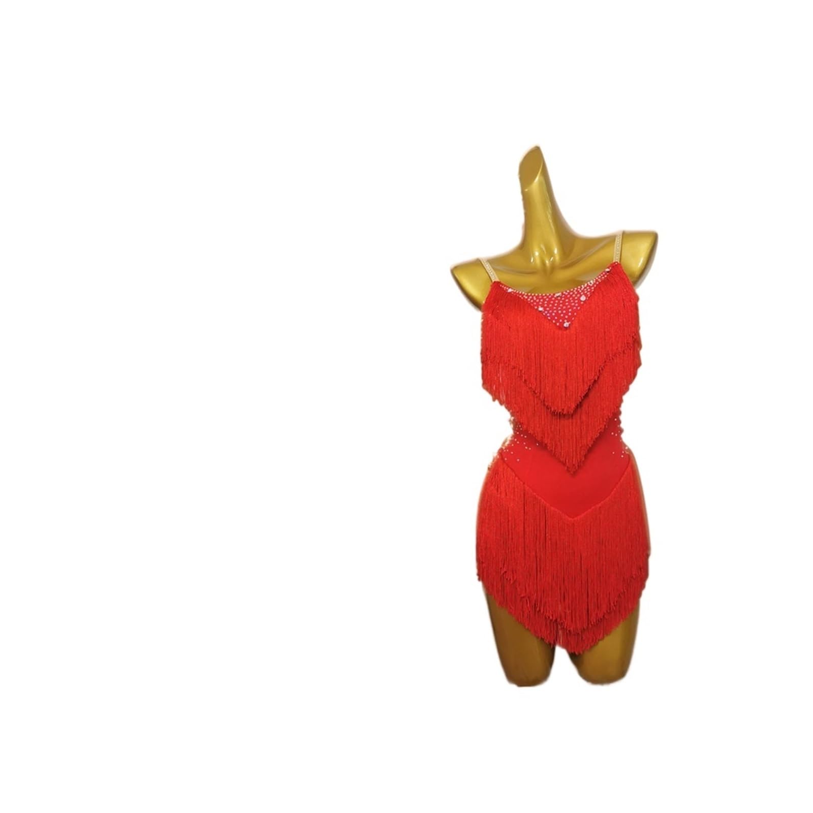 Latin Tanzkleid Latin Dance Kleid Frau Quaste Professionelle Wettbewerb Anzug Bühne Kostüm Für Tanz(Yellow 1,XXS)