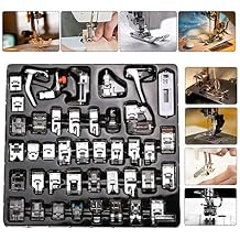 42Pcs Professional Domestic Sewing Machine Presser Foot Feet Set for Singer, Brother, Janome, Kenmore, Babylock, Elna, Toyota, New Home, Simplicity and Low Shank Sewing Machines
