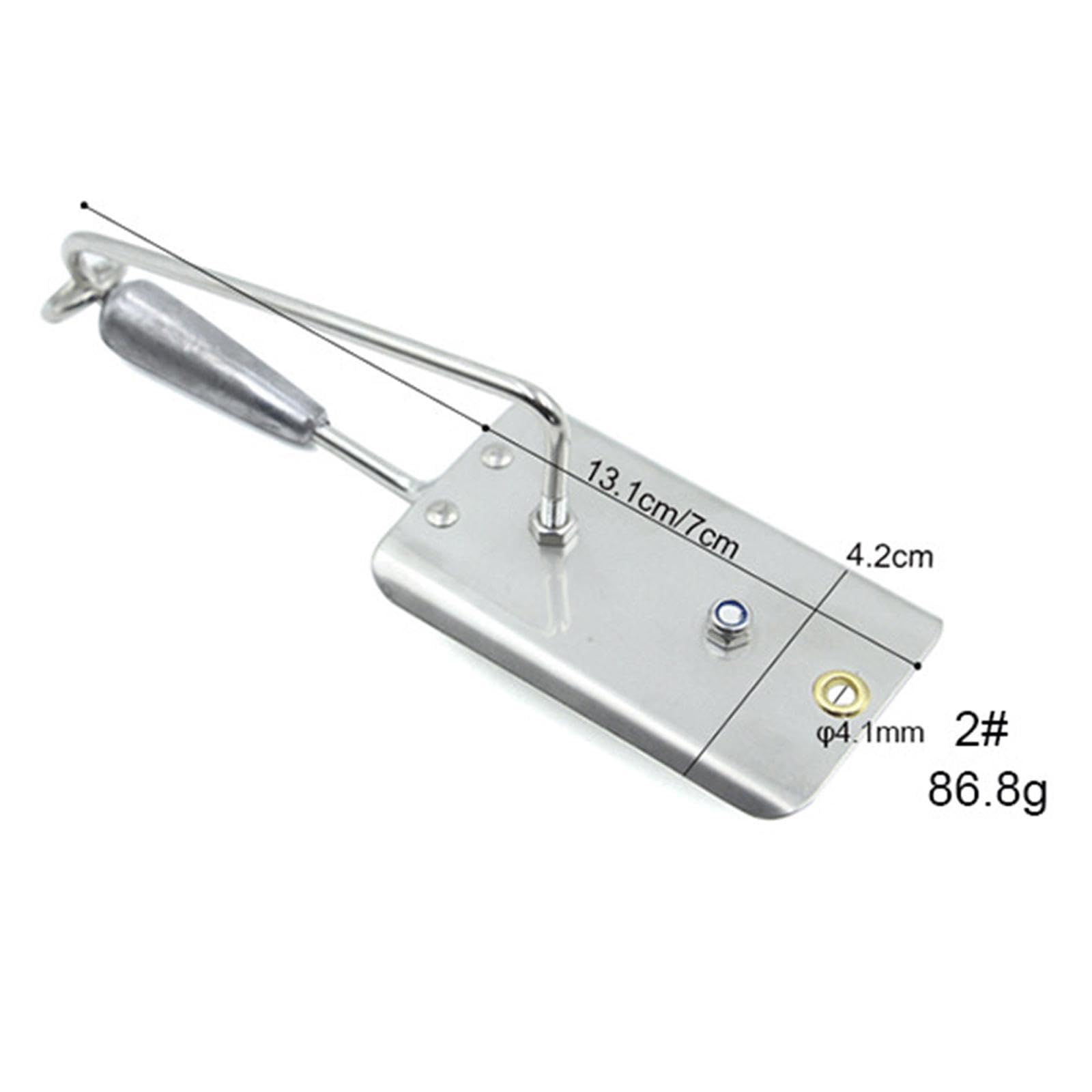 F Fityle Cepillo de pesca, cepillo de pesca al curricán, herramienta de pesca al aire libre, cepillo de profundizador profesional, pesas de pesca para rey, 13.1 Cm X 4.2 Cm 4.1