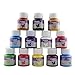 Fabric Paint, 12 Colors Fabric Paint Set with 1 Brushes, Textile Paints for Canvas, Cloth, Textile, Wood (12 x 25ml)