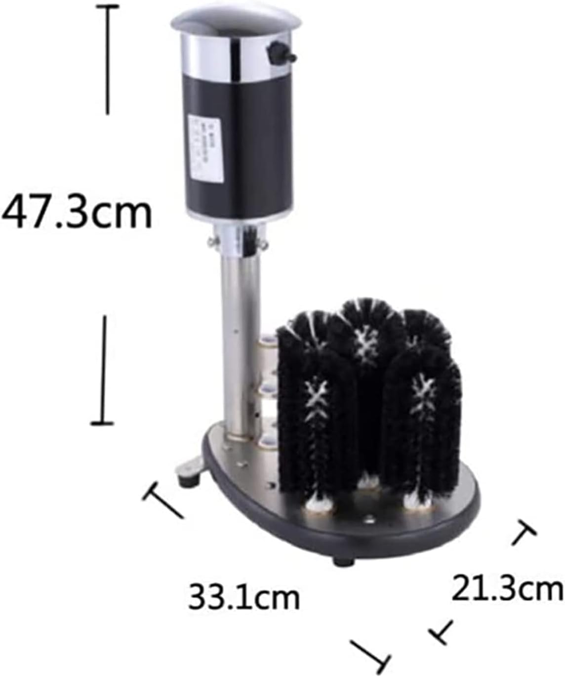 Electric Wine Glass Polishing Machine, Commercial Glass Washer, with 5 Cleaning Brush, Overheat Protection Function/Waterproof, for Hotels, Caterers, Bars, Restaurants