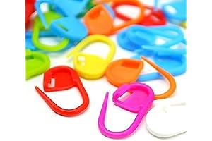 Vibrant 100-Piece Knitting and Crocheting Stitch Markers