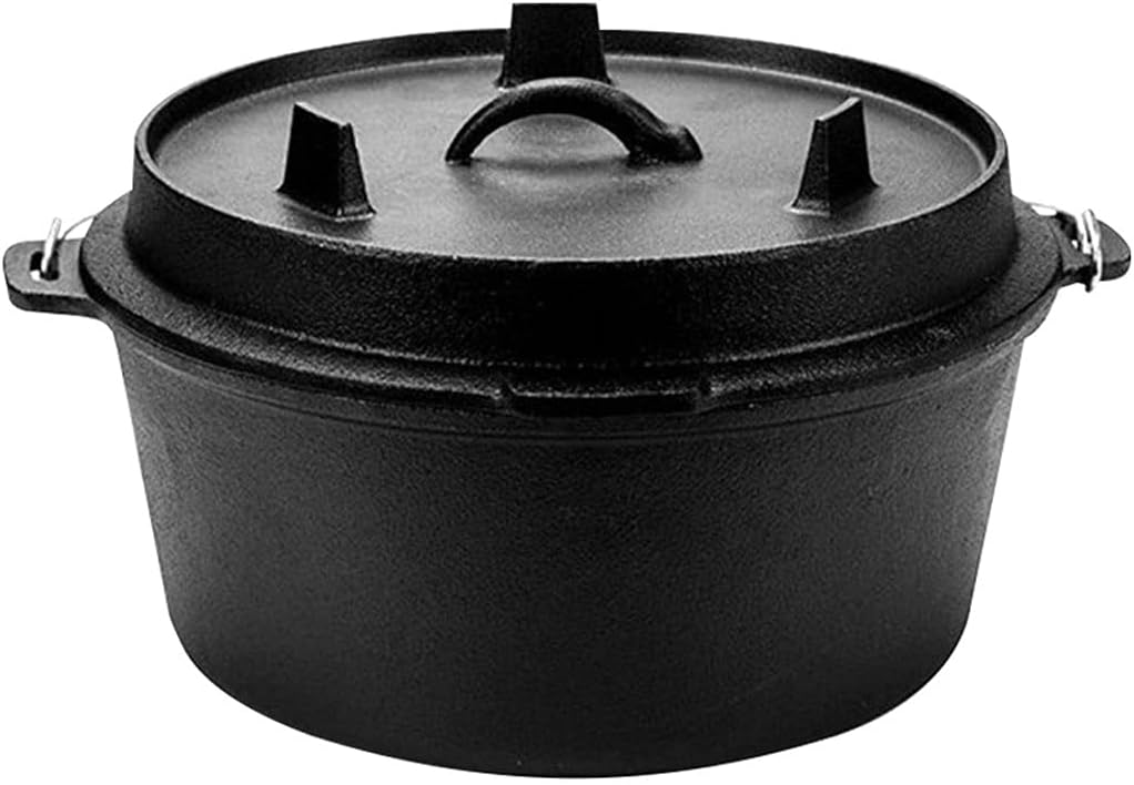 YYDS Outdoor Camping Camping Cookware Outdoors Cast Iron Pot 5.5KG Family Campfire Hiking Pot Outdoor Kitchen Hanging Pot Camping Cooker Adventures Picnics