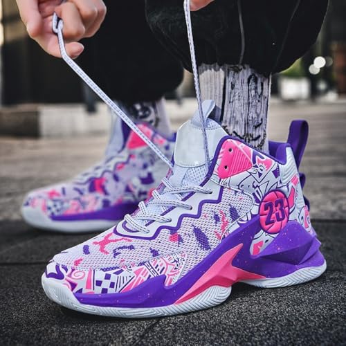 Image of Men's Basketball Shoes Fashion Printed Sneakers