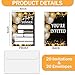 Black Gold Balloon and Glitter Birthday Party Invitation Cards for Boys Girls, Modern Birthday Party Invite Cards Decorations and Supplies, 20 Double-Sided Fill in Invites with Envelopes - A04