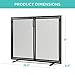 Best Choice Products 38.5x31in 2-Door Fireplace Screen, Handcrafted Wrought Iron Decorative Mesh Geometric Fire Spark Guard w/Magnetic Panels - Black