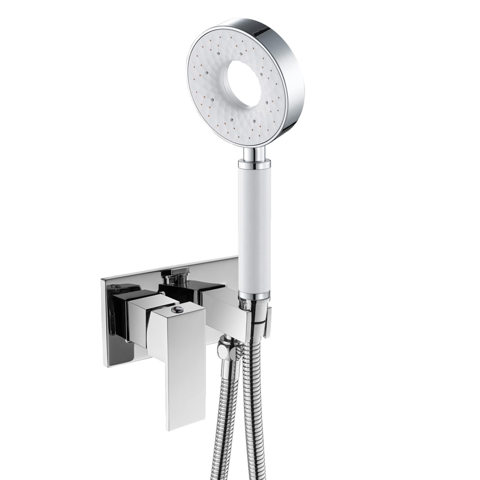 Pulvérisateur bidet WC contre l'inconfort corporel, mitigeur mural laiton chaud et froid encastré