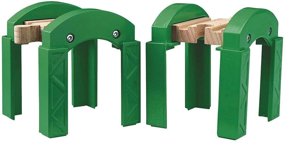 BRIO HO Scale Green Wooden Train Track Supports
