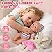 Cleboen Baby Doll Accessories Set for Girls, 9'' Baby Doll with 2 Sets Clothes Doll Walker Chair Feeding Bottle Pacifier Diaper Blanket, Realistic Pretend Play Toys Toddler Girl Birthday Gifts 3 4 5 6