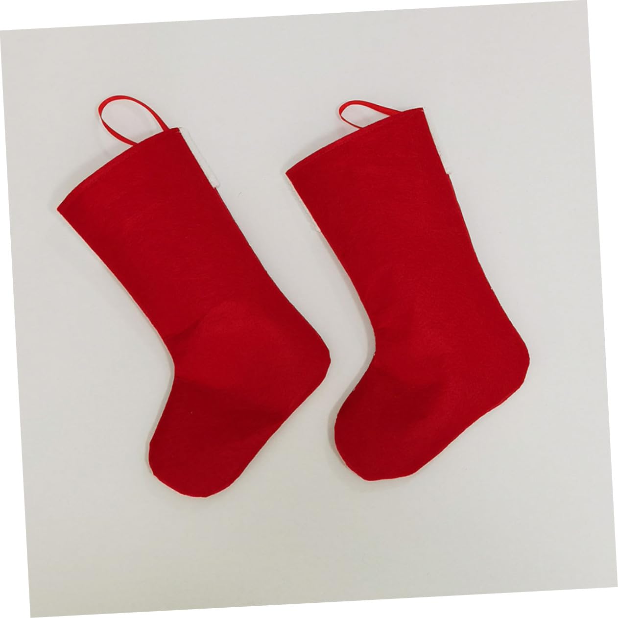 IMIKEYA 14 STK Weihnachtsstrumpf-geschenktüte Santa Hängender Sack Familienweihnachtsstrümpfe Kamin Hängende Strümpfe Krippendekor Weihnachtssocke Sankt-strümpfe Rot Vliessocken