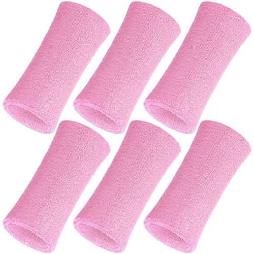 Image of WILLBOND 6 Inch Wrist Sweat Bands for Men Women Tennis Elastic Athletic Long Sweatband Wrist Absorbent for Basketball Tennis Running Outdoor Activity