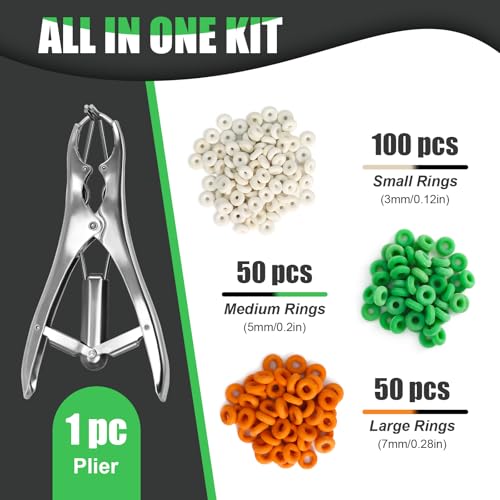 Goat Banding Kit with 200pcs 3-Size Bands