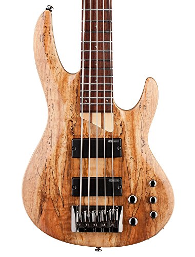 Esp Ltd B-205Sm Spalted Maple Five-String Bass Guitar, Natural Satin #TOP1