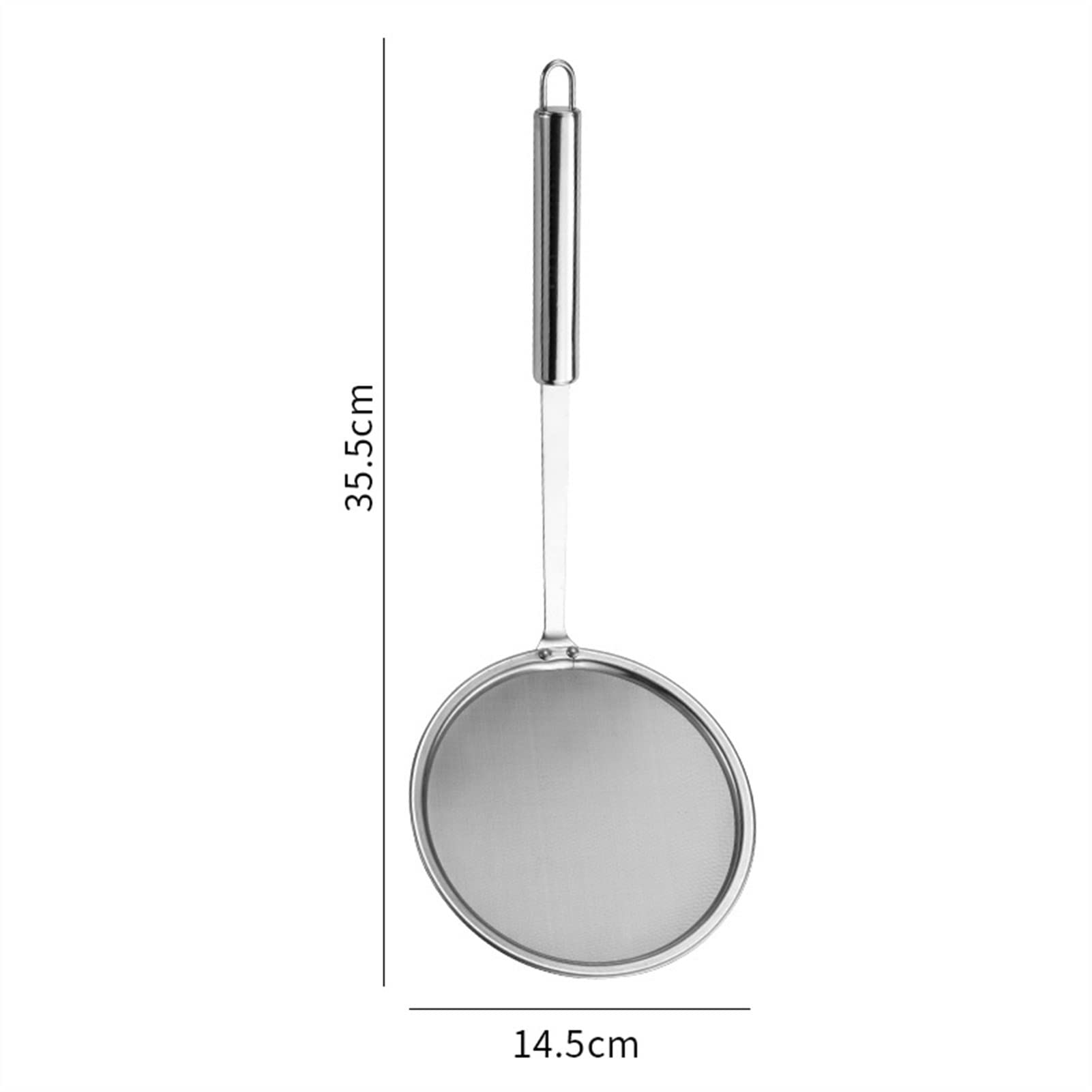 Tamiz para harina, Tamiz de harina, colador acero inoxidable, aceite, filtro alimentos, cocina, utensilios for hornear(14 Inches)