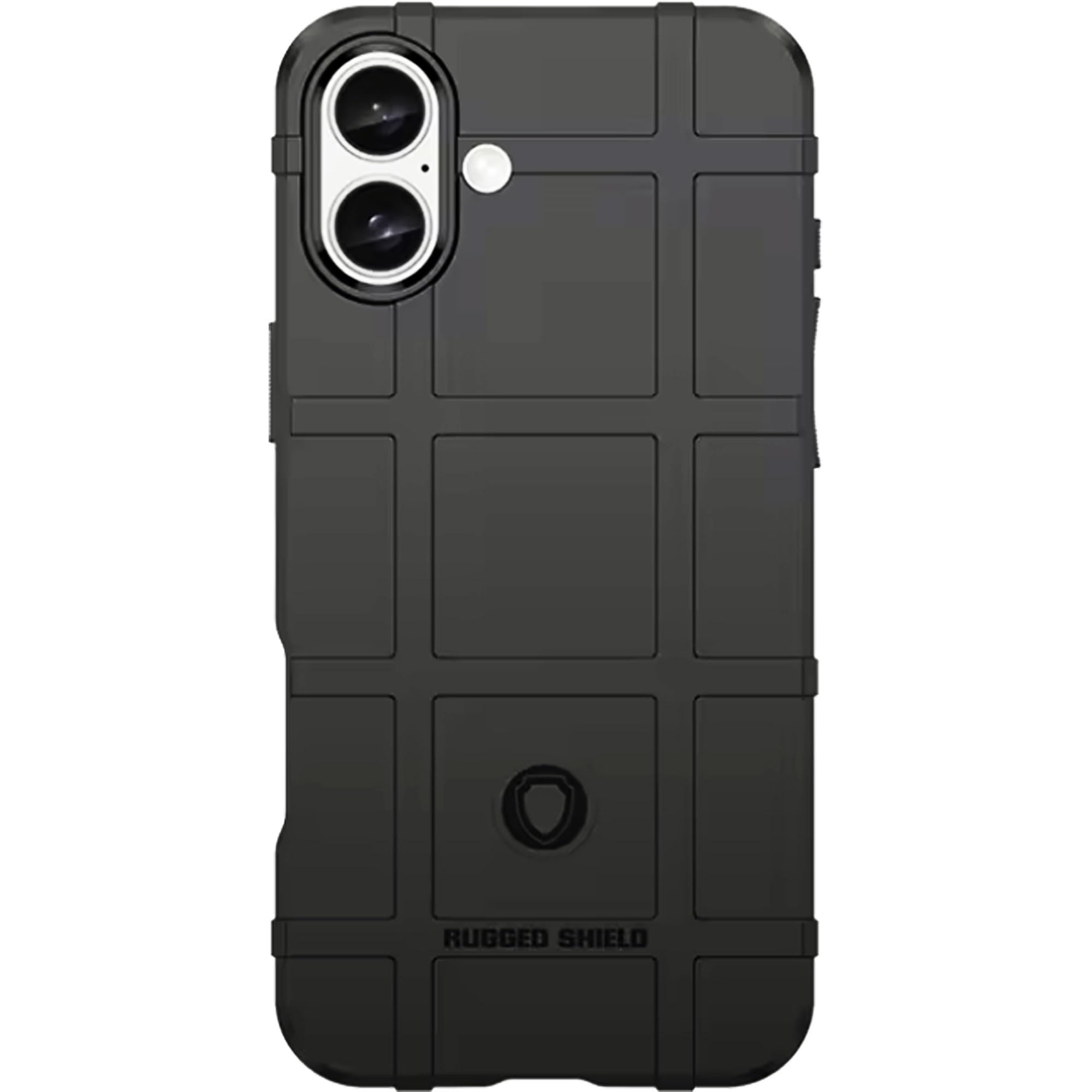 EGO TACTICAL Rugged Shield Brand Solid Color TPU Phone Case for iPhone 16 6.1" Screen - Black