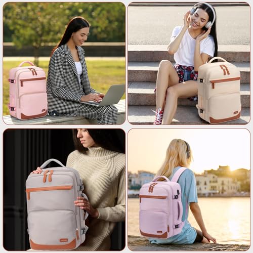 Image of 40L Travel Backpack, Flight Approved Carry On Laptop Backpack | Water-resistant, Personal Item Travel Bag, Fits 15.6 /17.3 inch Laptop, Hiking, Camping, Business, Commute, Men & Women