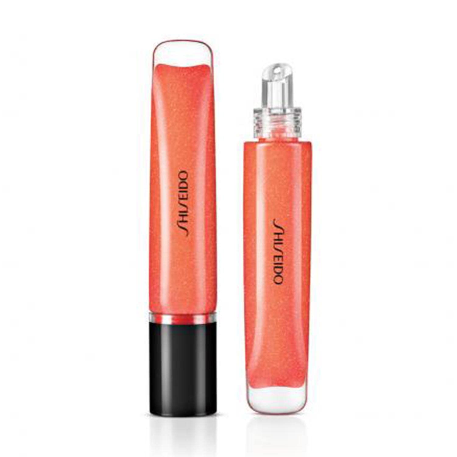 ShiseidoShimmer GelGloss, Daidai Orange 06 - High-Shine Lip Gloss for Mirror-Like Crystalline Finish - 12-Hour Hydration - Weightless & Non-Sticky