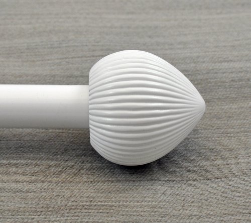 Urbanest Bourgeon Window Drapery Curtain Rod Set (Glossy White, 48