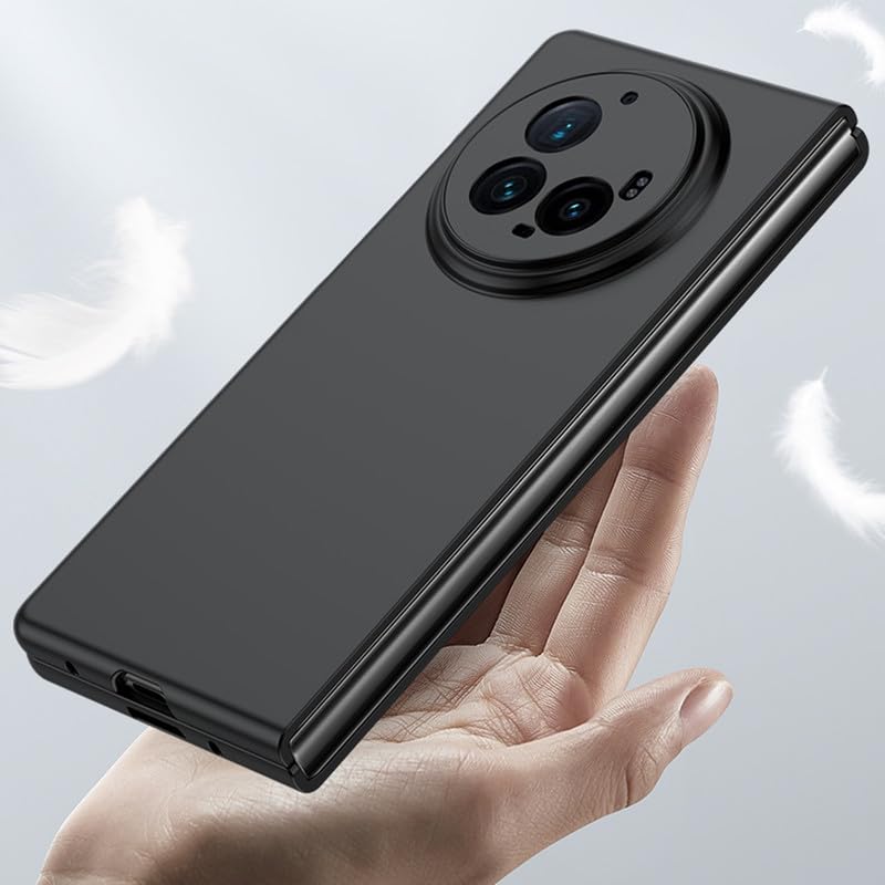 Image of Solid Hard PC Shock Proof Hybrid Edge to Edge Protective Back Cover for Vivo X Fold 3 Pro - Black Hard PC