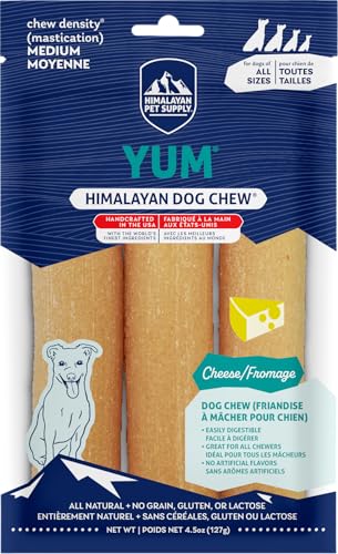 Himalayan Dog Chew Yak Cheese Dog Chews, Lactose Free &
