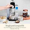 Cuisinart Coffee Maker, Single Serve 72-Ounce Reservoir Pod Coffee Machine, Programmable Brewing & Hot Water Dispenser, 3 Cup-Size Settings, Stainless Steel, SS-10P1, Silver