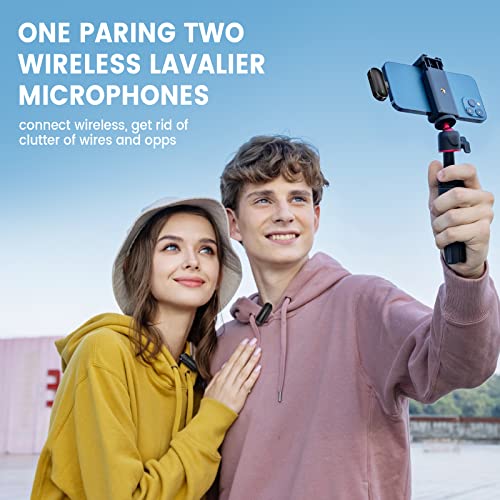 Miogren Wireless Lavalier Microphone For Iphone Ipad With Charging Case Noise Reduction Professional Wireless Microphone Plug-Play Wireless Mic For Live Stream, Vlog, Interview, Youtube, Facebook #TOP1