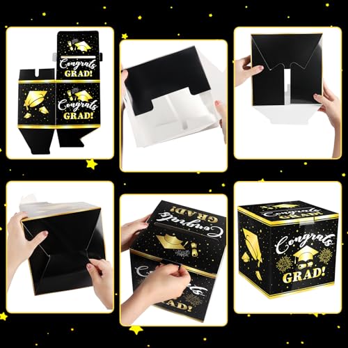Fowecelt Graduation Card Box for Graduation Party Decorations, Graduation Box for Graduation Cards, Graduation Party Supplies Party Favors