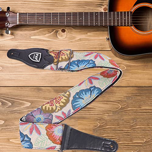 Healifty Banjo Strap 2Pcs Adjustable Guitar Shoulder Belt Kniting Guitar Belt Cotton Guitar Straps For Musical Lover (Assorted Color A) Ukelele Strap #TOP4