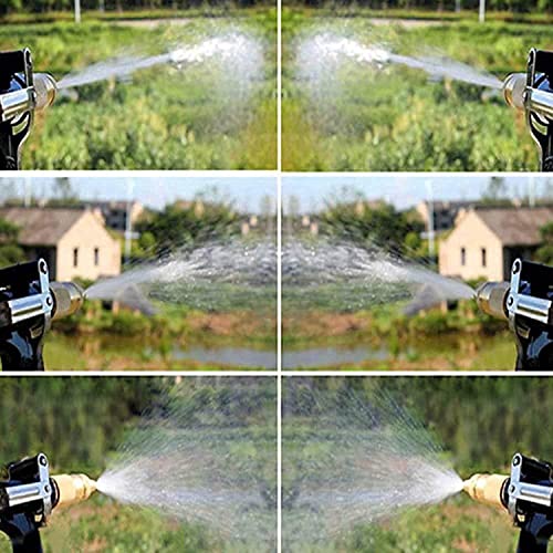 Image of High Pressure Garden Hose Nozzle | Adjustable Twist Water Spray Wand with Brass Connector | Heavy Duty Leakproof Metal Power Washer Nozzle for Car Wash, Gardening, Pet Shower & Home Cleaning