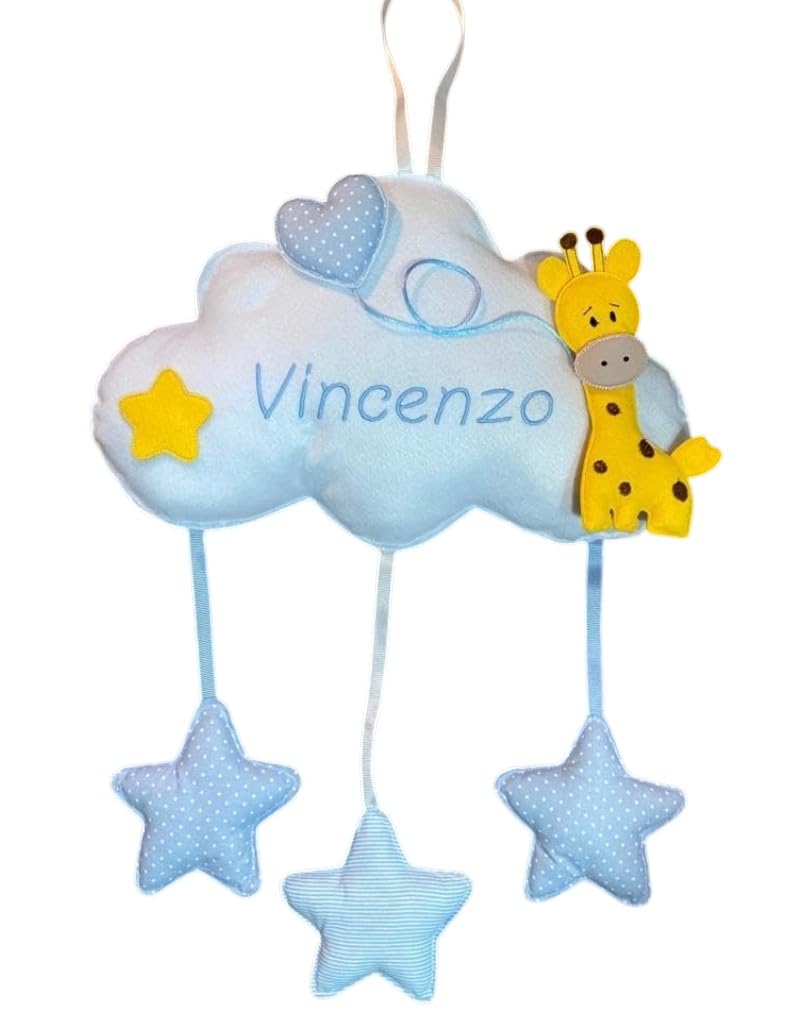 Fiocco Nascita Nuvola Personalizzato con Giraffa e Stelle Pendenti - Coccarda nascita con nome - Colore Ricamo Azzurro o Rosa - Fiocco nascita bimba o bimbo - Made in Italy - Handmade - Pri Frog