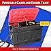 Portable Gasoline Diesel Fuel Transfer Tank with Pump, 10GPM Flow Rate, 48 Gallon Portable Fuel Tank with 12V DC Electric Fuel Transfer Pump for Gasoline Diesel Dual Fuel Capability