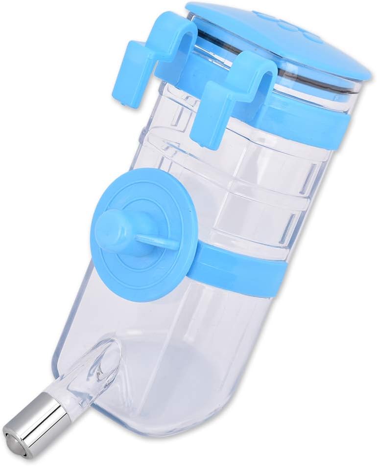 DS. DISTINCTIVE STYLE Rabbit Water Bottle No Drip 350ml/12oz Puppies Crate Water Dispenser Pet Cage Hanging Water Bottles (Blue)