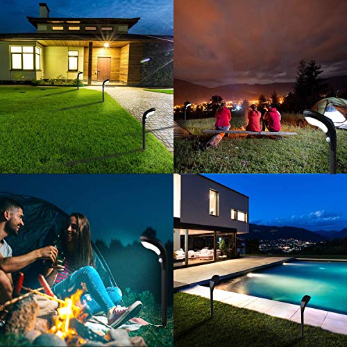 Solar Lights Outdoor Pathway Landscape Light Solar Powered with 2 Modes【4 Pack】ShookOne Waterproof LED Spot Lighting Ground Lights for Garden Driveway Lawn Decorations