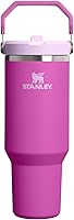 Vista 73 de Stanley IceFlow - Vaso con pajilla abatible con asa, de 20 onzas, tapa giratoria y popote abatible, botella de agua resistente a fugas, acero