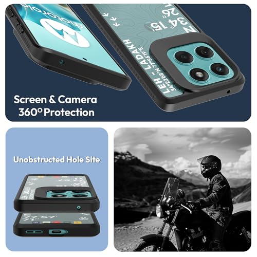 Image of KAPAVER GPS Edition Back Cover Case Compatible with Motorola Edge 60 Fusion (PC + TPU) (Leh-Ladakh Black)