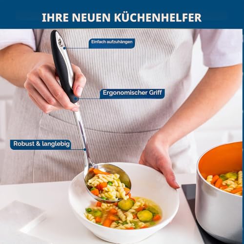 Home Hero 41-Tlg Küchenutensilien-Set aus Edelstahl und Silikon – Ansicht 6