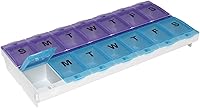 Vista 1 de EZY DOSE (14-Day) AM/PM Pill Case, Medicine Planner, Vitamin Organizer Box, 2X-Large Locking Compartments to Secure Prescription Medication and El