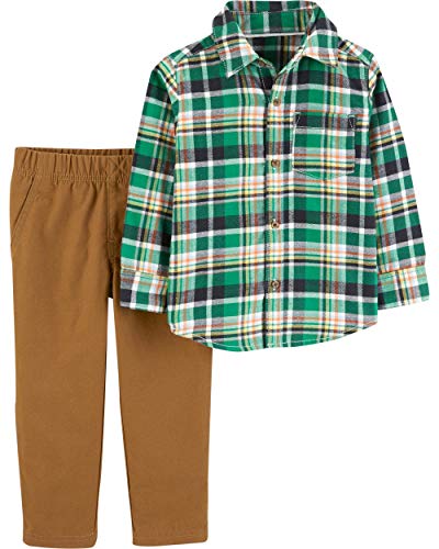 Habillage bébé garçon avec cet ensemble chemise et pantalon confortable pour jouer